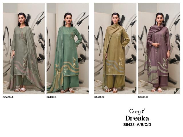 Ganga dreaka 5438 dress material wholesale dealers in chikpet